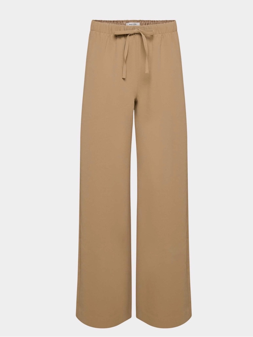 Wilfred Aritzia Lodge Pant Crepette Wide Leg Tan XS Regular